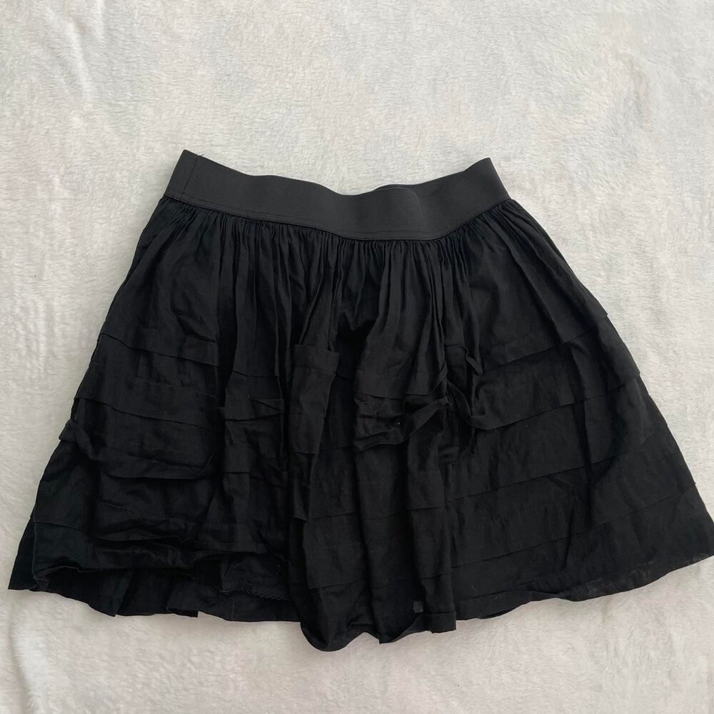 ANTHROPOLOGIE ODILLE BLACK MINI SKIRT SIZE SMALL
